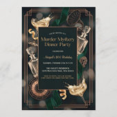 Invitation Speakeasy Murder Mystery Dinner Birthday Party (Devant)