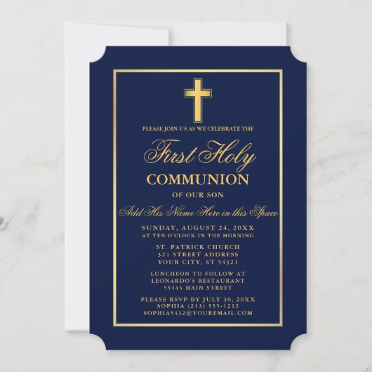 Invitation Spécial 1 - Blue Gold Communion (Devant)