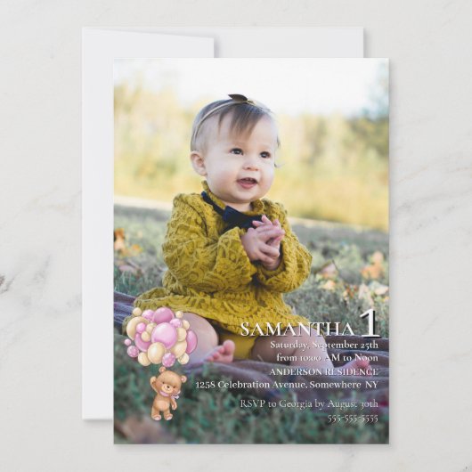 Invitation  Special 1st Birthday Celebration (Devant)