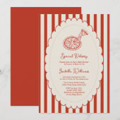 Invitation Special Delivery Pizza Party Baby Shower (Devant / Derrière)