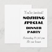 INVITATION SPÉCIAL NOSHING - Personnalisable (Devant / Derrière)