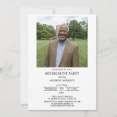 Invitation Special Photo Elegant Retirement Party (Devant)