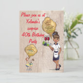 Invitation Special Surprise 40th Birthday Party (Debout devant)