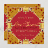 Invitation spéciale Fiançailles à l'anniversaire d (Devant / Derrière)