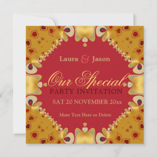 Invitation spéciale Fiançailles à l'anniversaire d