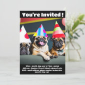 Invitation spéciale pour chien carlin (Debout devant)