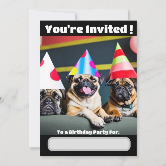 Invitation spéciale pour chien carlin (Devant)