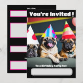 Invitation spéciale pour chien carlin (Devant / Derrière)