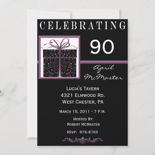 Invitation spéciale pour le 90e anniversaire de la (Devant)