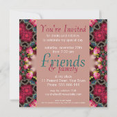 Invitation spéciale pour les Roses Turquoises et r (Dos)