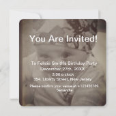 Invitation spéciale pour une fête d'anniversaire d (Dos)