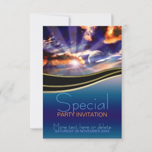Invitation spéciale pour une fête de nouveaux débu (Devant)