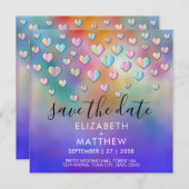 Invitation Speckles Coeur Coloré Design (Devant / Derrière)