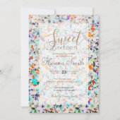 Invitation Speckles colorés modernes Terrazzo Aquarelle Peint (Devant)