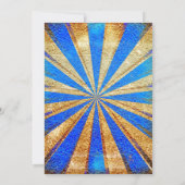 Invitation Spectacle de cirque vintage Carnaval Royal Bleu &  (Dos)