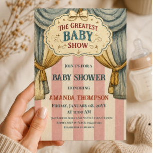Invitation Spectacle de cirque vintage pour la plus grande ex