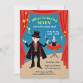 Invitation Spectacle de magicien garçon pour anniversaire (Devant)