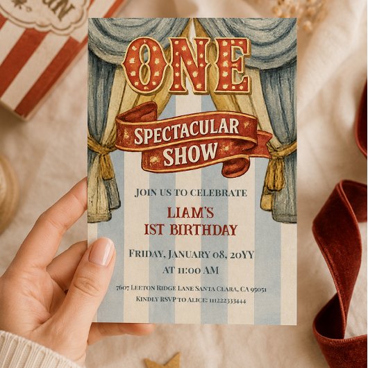 Invitation Spectacle Exceptionnel du Cirque Vintage pour Garç