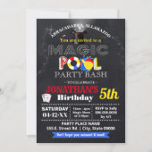 Invitation Spectacle magique et fête d'anniversaire de billar (Devant)