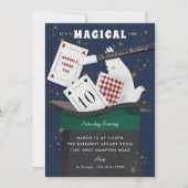 Invitation Spectacle magique fête d'anniversaire (Devant)