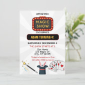 Invitation Spectacle magique fête d'anniversaire (Debout devant)