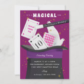 Invitation Spectacle magique fête d'anniversaire (Devant)