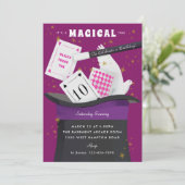 Invitation Spectacle magique fête d'anniversaire (Debout devant)