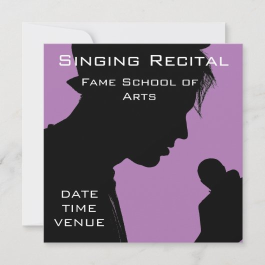 Invitation Spectacle vocal rétro (Devant)