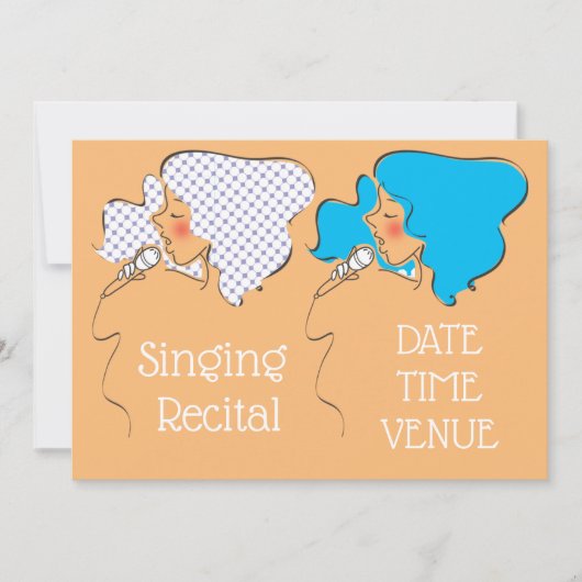 Invitation Spectacle vocal rétro (Devant)