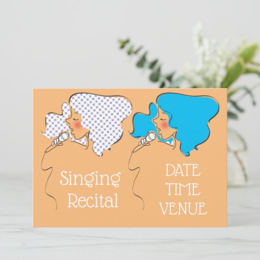 Invitation Spectacle vocal rétro (Debout devant)