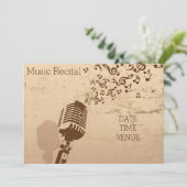 Invitation Spectacle vocal vintage rétro (Debout devant)