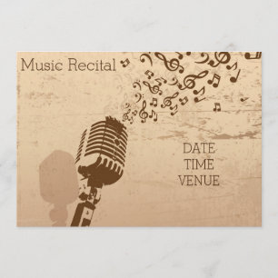 Invitation Spectacle vocal vintage rétro
