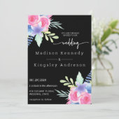 Invitation Spectaculairement Élégant Simple Floral Luxueux (Debout devant)