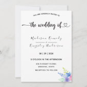 Invitation Spectaculairement Simple Élégant Luxueux Floral (Devant)