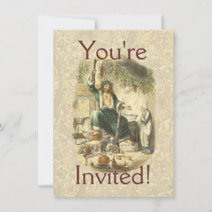 Invitation Spectre de Noël Présent Scrooge