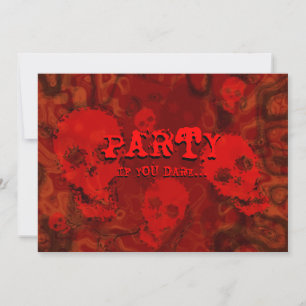 Invitation Spectres crâniens Red 'Party..Si vous osez l'invit