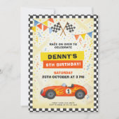 Invitation Speed Race Car Kids Birthday (Devant)