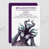 Invitation Spellbound Forest – Dark Fairy Birthday Party  (Devant / Derrière)