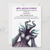 Invitation Spellbound Forest – Dark Fairy Birthday Party  (Devant)