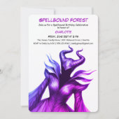 Invitation Spellbound Forest – Dark Fairy Birthday Party  (Devant)