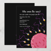 Invitation Sperm Race Genre Revela Party (Devant / Derrière)