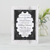 Invitation Sphères opulentes en marbre blanc et noir (Debout devant)