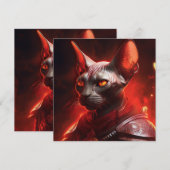 Invitation Sphinx Cat Warrior From Another Galaxy (Devant / Derrière)