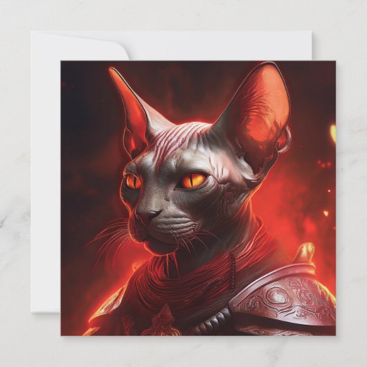 Invitation Sphinx Cat Warrior From Another Galaxy (Devant)