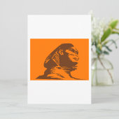 Invitation Sphinx Égyptien Ancien Gras Orange Et Brown