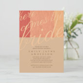 Invitation Spice est une belle Fête des mariées de typographi (Debout devant)