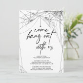 Invitation Spider Come Hang Halloween Party (Debout devant)
