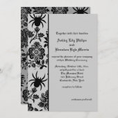 Invitation Spider Mariage damassé (Devant / Derrière)