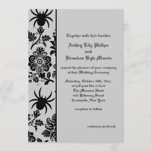 Invitation Spider Mariage damassé