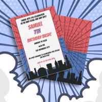 Spider Superhero Rouge et Bleu Anniversaire